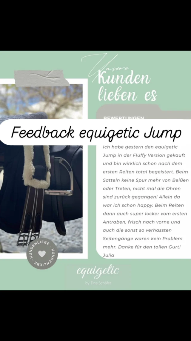 Der Equigetic Jump hat diese Vorteile:

Einziger Stollenschutzgurt mit equigetic Brustbein Kanal
Hoher Schlagschutz durch Carbonplatte
Extra Polsterung ohne zu beschweren
Ermöglicht besseres Abfußen und Landen beim Springen
Verringert die Belastung der Sehnen, Bänder und Gelenke
Polsterung in Neopren, Leder und Fell erhältlich

#equigetic #equigeticjump #stollenschutzgurt #springreiten #springpferd #springpferdezucht