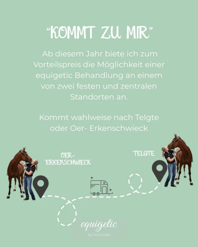 Ab März gibt es wieder freie Termine in Telgte und Oer-Erkenschwick! Ich freue mich auf euch ☺️

#equigetic #pferdephysiotherapie #pferde #pferdephysio #equestrian