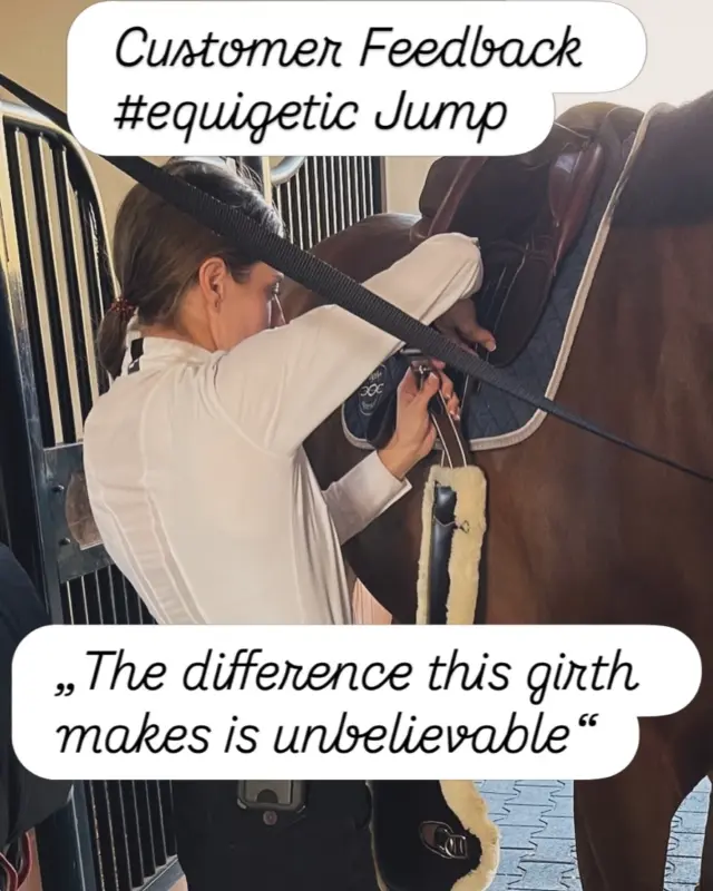 Feedback zum equigetic Jump von Springreiterin @verena_goehrs : Seit ich den equigetic Jump Sattelgurt nutze, läuft meine Stute deutlich lockerer, ist sofort am Zügel und springt mühelos durch. Vorher gab es immer wieder Probleme wie Festhalten in der Schulter und sogar Bocken.

Als ich kurzzeitig wieder meinen alten Gurt nutzen musste, waren all diese Schwierigkeiten sofort zurück – ein enormer Unterschied! Ohne Sattel hingegen lief sie wieder zufrieden.

Diese Erfahrung hat mich absolut überzeugt: Der Unterschied ist wirklich beeindruckend. Für mich kommt kein anderer Sattelgurt mehr infrage – klare Empfehlung! 

@verena_goehrs : Since using this girth, my mare moves much more freely, is instantly on the bit, and jumps through with ease. Before, she often braced in her shoulders and even bucked.

When I briefly switched back to my old girth, all those issues came back immediately – the difference was incredible! Interestingly, she was relaxed again when ridden without a saddle.

This experience completely convinced me: the impact is truly remarkable. I wouldn’t choose any other girth again – highly recommended!

#equigetic #equigeticjump #showjumping #springreiten #equestrian